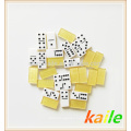 Double six gold double-decker domino set